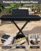 Elastic Lock Music Keyboard Dust Protector Cover - Image 6
