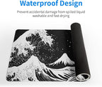 Black and White Japanese Wave Dragon Gaming Mouse Pad - Image 4