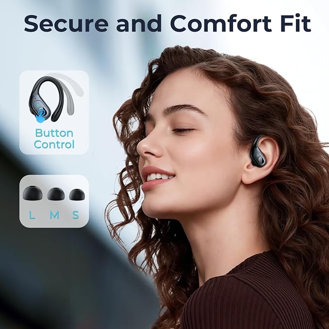 occiam Active Noise Cancelling Ear Buds Bluetooth Headphones Wireless Earbuds - Image 5