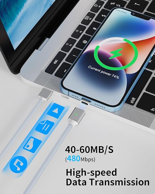 ZBF Magnetic Charging Cable 3A Fast Charging 3 in 1 Magnetic Phone Charger - Image 3