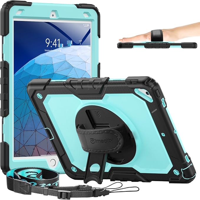 Timecity for iPad Air 3/ Pro 10.5 Inch Case, 360° Rotating Stand, Pencil Holder by Timecity
