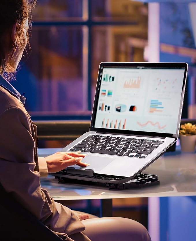 HAVIT Laptop Cooling Pad with 6 Quiet Fans and Adjustable Heights - Image 6