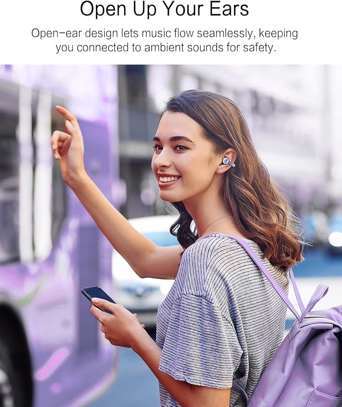 A50 Clip on Earbuds, 48H Playtime, 3D Soundstage, Fit - Image 4