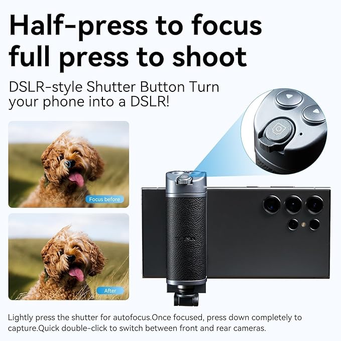 TELESIN° Smartphone Grip Selfie Stick, Mobile Phone Shutter Grip - Image 3