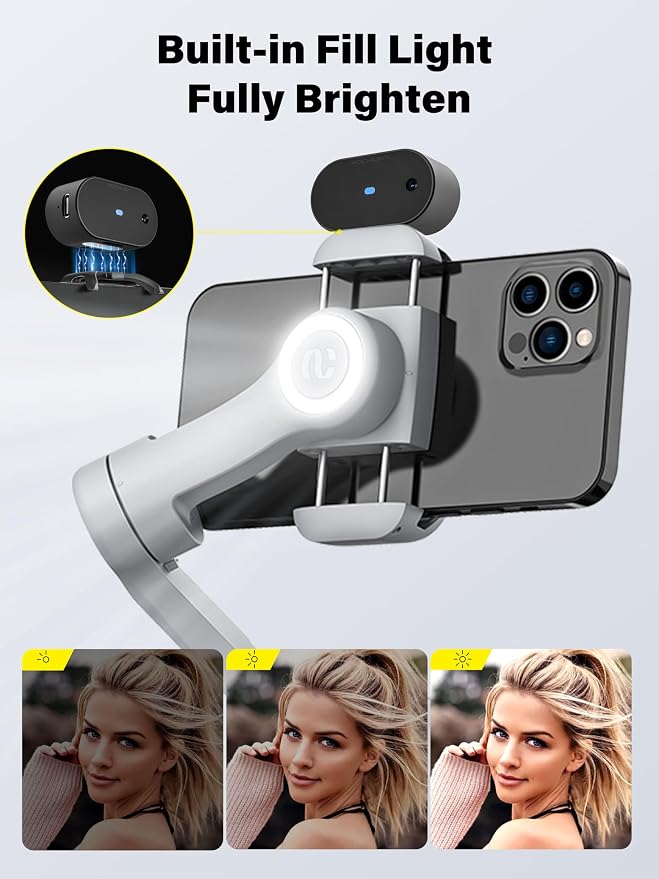 Gimbal Stabilizer for Smartphone AI Tracking, 3-axis Gimbal - Image 5