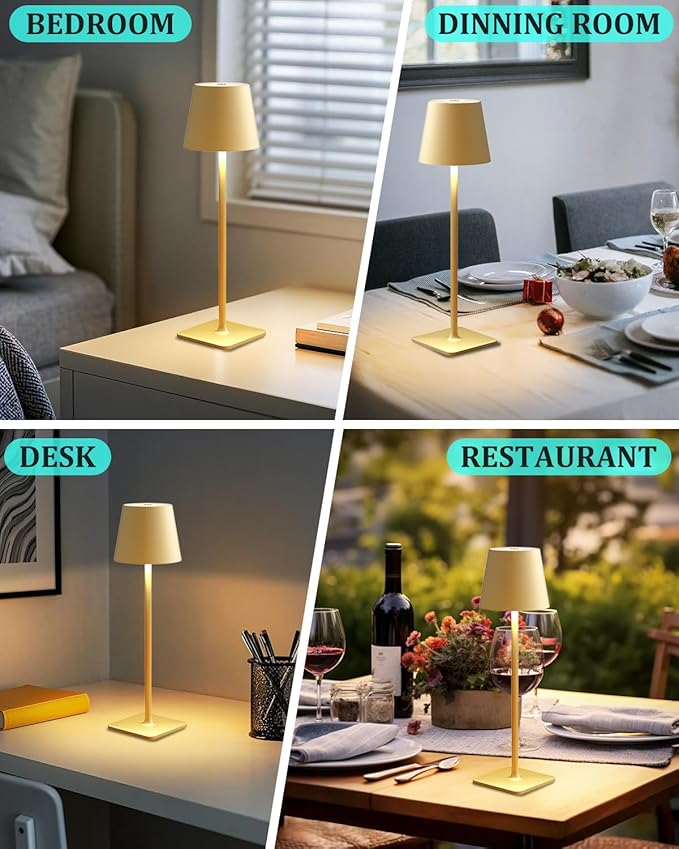 2 Pack Rechargeable Table Lamps, Outdoor Table Lights, Waterproof, Portable - Image 7
