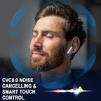 Wireless Earbuds, 40H Playback Mini Case IP7 Waterproof Sports Earphones - Image 2