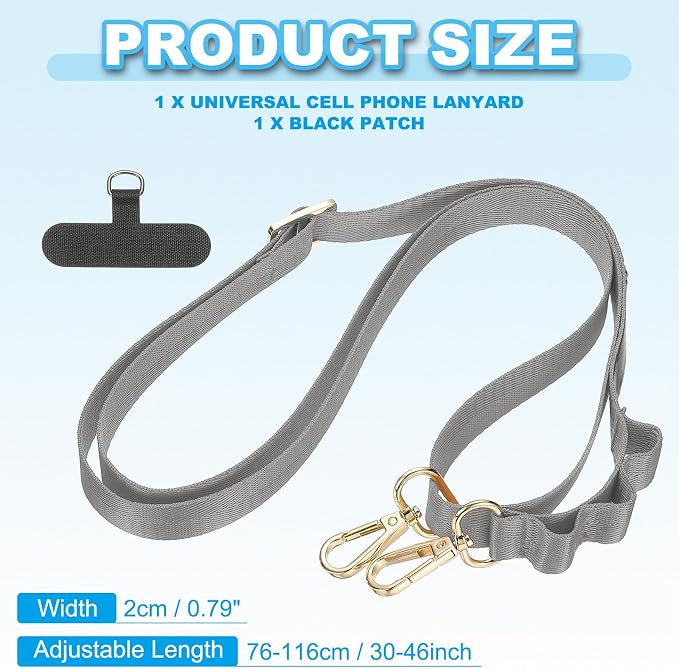 PATIKIL Universal Cell Phone Lanyard, Adjustable Crossbody Phone Strap - Image 2