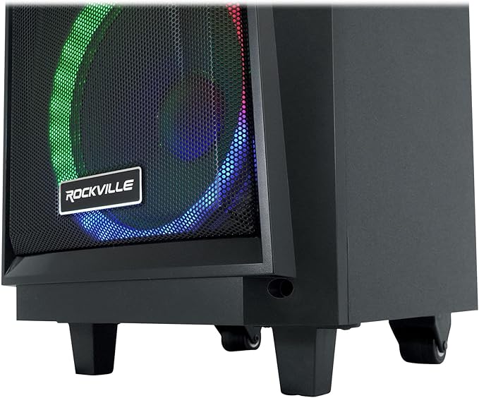 Rockville ROCKNGO 800 10" Portable Bluetooth Speaker, LED Lights, Mic Priority - Image 9