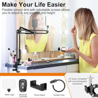 Overhead Phone Mount with 60 LED Portable Selfie Light and Phone Holder - Image 6