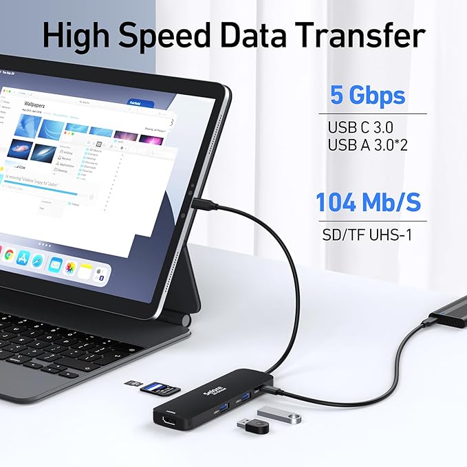 USB C Docking Station Dual HDMI Monitor, USB C to Dual HDMI Adapter - Image 6