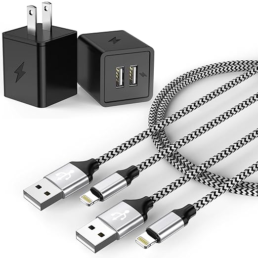6FT Long iPhone Charger, Dual Port iphone Wall Charger Block Adapter by Unknown