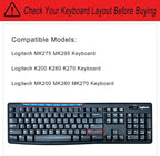 Keyboard Cover Silicone for Logitech K200 K260 K270, Keyboard Cover for - Image 2
