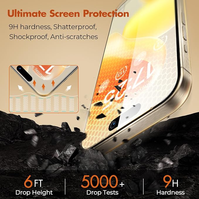 UNBREAKcable Screen Protector for iPhone 15 Pro Max, Double Shatterproof - Image 4