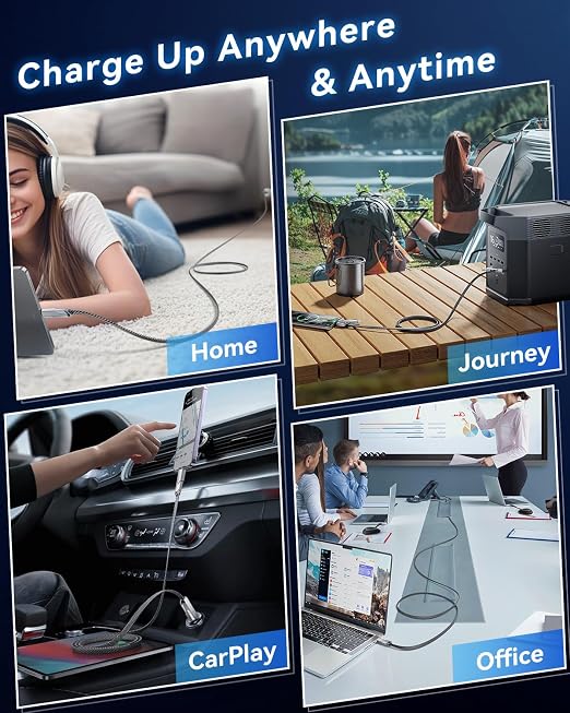 4-in-1 Compatible with USB C to Lightning Cable, 60W High-Speed Charging & Fast - Image 7