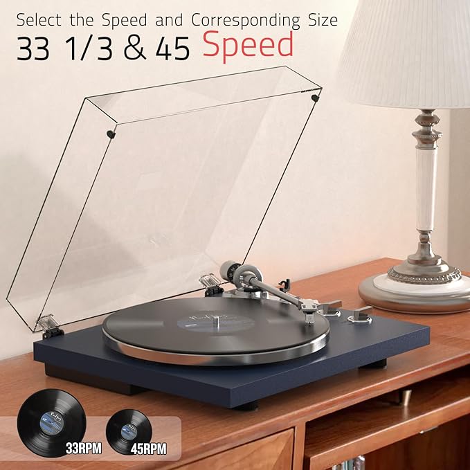 Turntables Belt-Drive Record Player - Image 2