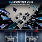 YWXTW Camera Lens Protector for Samsung Galaxy S24 Ultra, Bling Glitter - Image 4