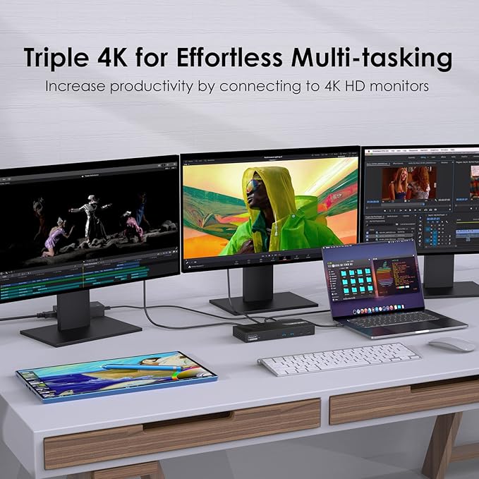 WAVLINK DisplayLink Docking Station Triple Monitor 4K@60Hz - Image 3