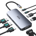 USB C Docking Station Dual Displayport Monitor, USB C Hub Displayport by SeloreS-Global