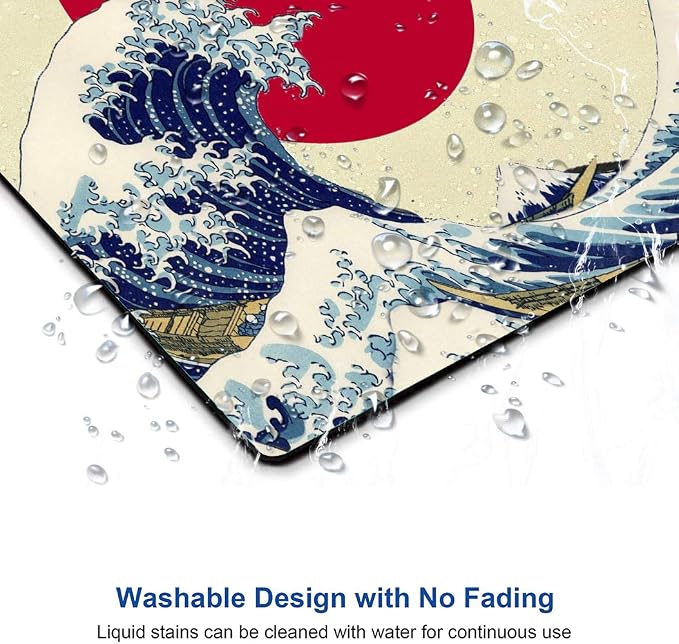Gaming Mouse Pad, Japanese The Great Wave Off Kanagawa Mouse Pad Non-Slip - Image 5