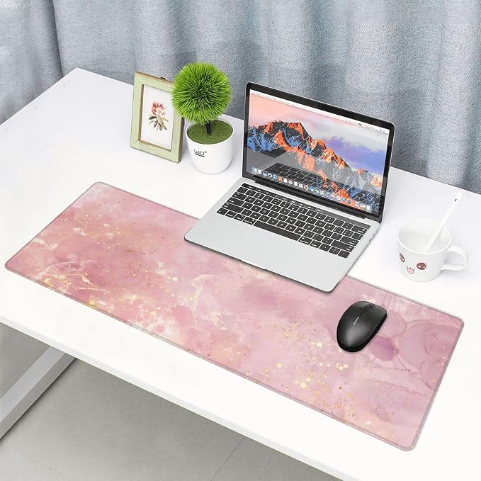 Rose Gold Marble Large Mouse Pad Extended Gaming Mousepad 31.5 x 11.8 Inch - Image 8