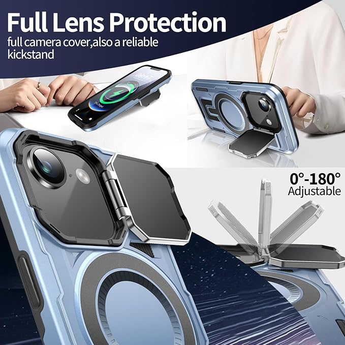 Camera Stand Case for iPhone 16E, 2024 Version Military Grade Protective Soft - Image 3