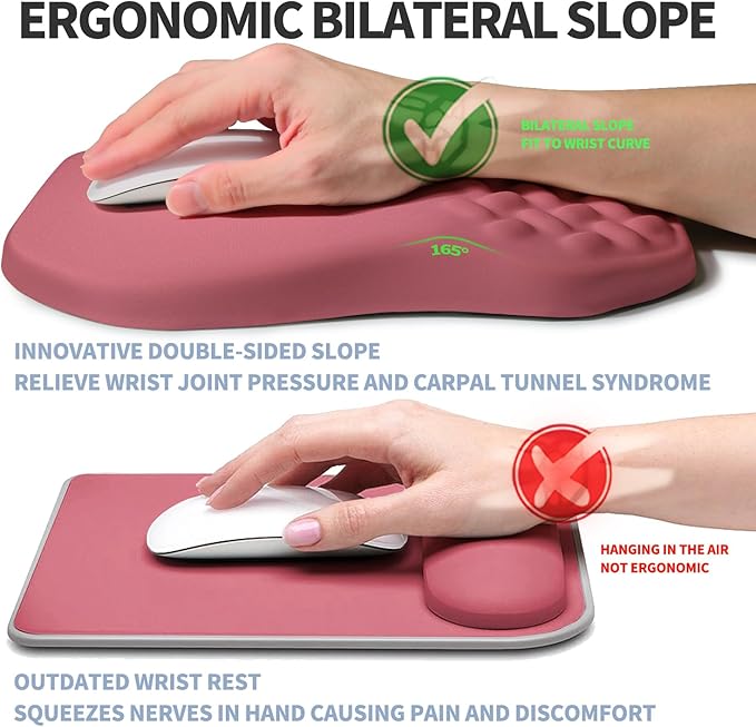 Ergonomic Raised Mouse Pad Wrist Support - Image 2