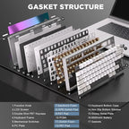 YUNZII AL80 Wireless Mechanical Keyboard, Full Aluminum CNC, Smart LCD Display - Image 5
