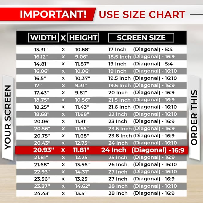 24 Inch 16:9 Computer Privacy Screen Filter - Image 3