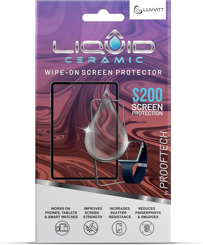 Glass Screen Protector With $200 Coverage | Wipe On Shatter and Scratch by LIQUID+CERAMIC