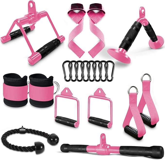 Cable Machine Attachment Set LAT Pulldown Attachments Weight Machine Accessories by WNOEY