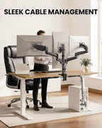 ErGear Triple Monitor Mount, Fully Adjustable Gaming 3 Monitor Desk Mount - Image 6
