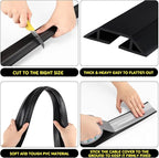 Pangda 10 FT Floor Cable Cover Heavy Duty Cord Cover Protector Power Cable - Image 5