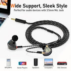 Premium HiFi IEM Cable with Mic – Silver-Plated 3.5mm to MMCX Cord - Image 3