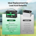HQST 12 Volt 100Ah Lithium Iron Phosphate Battery - Image 4