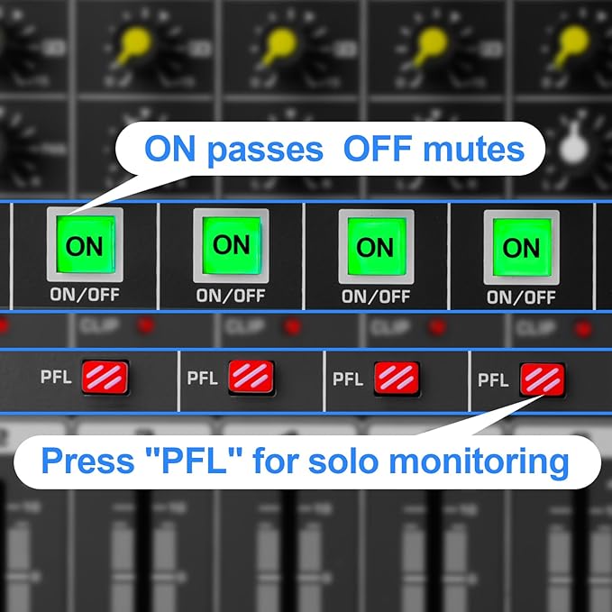 12-Channel Professional Audio Mixer, FX-12usb Mixing Console - Image 3