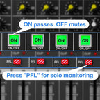 6-Channel Professional Audio Mixer, FX-6usb Mixing Console - Image 3