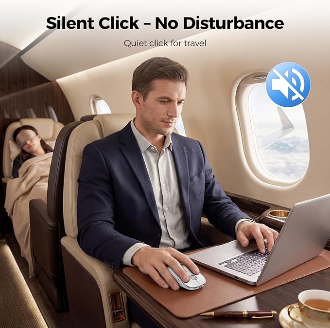 TECKNET Wireless Mouse, Rechargeable Slim Portable Silent Computer Mouse - Image 6