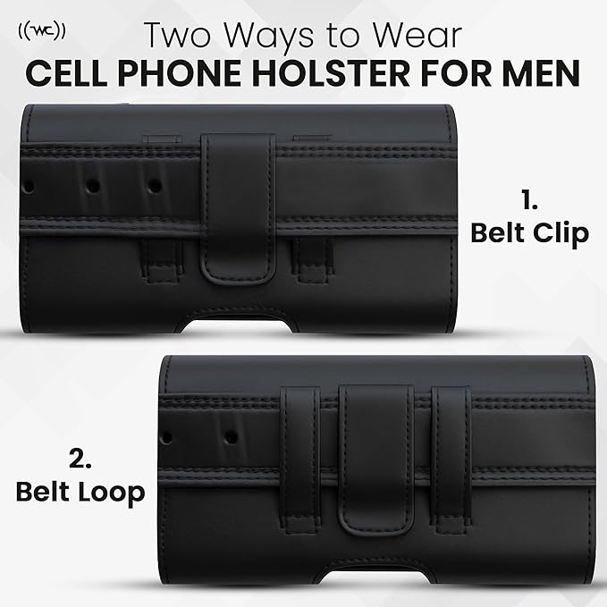 Phone Holster for Men with Credit Card Slot, Cell Phone Case, Fits iPhone 17/17 - Image 5