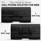Phone Holster for Men with Credit Card Slot, Cell Phone Case, Fits iPhone - Image 5