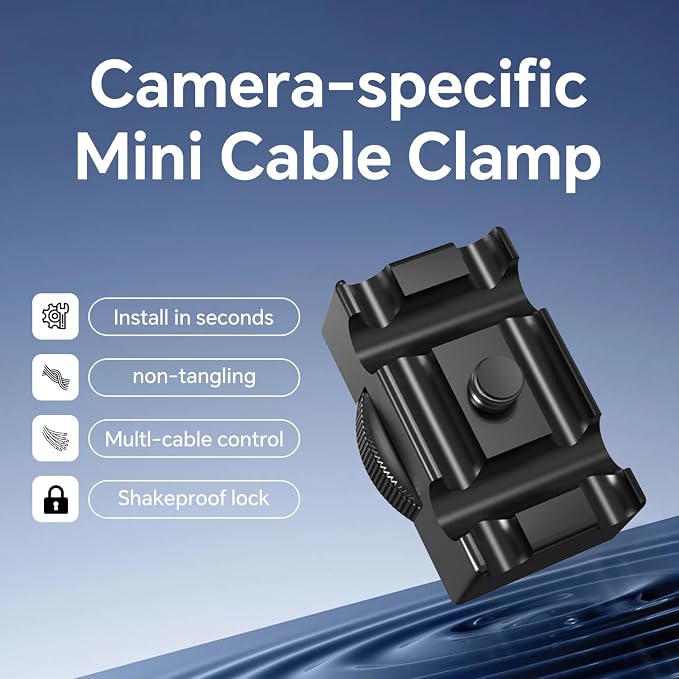 Camera Cable Lock Clamp, DSLR Camera Digital USB Cable Lock Clip Clamp HDMI - Image 2
