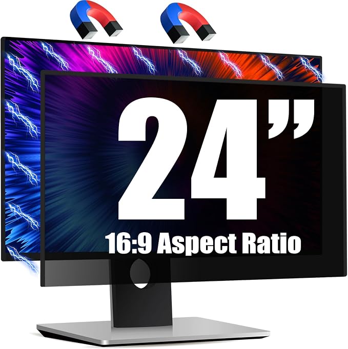 Magnetic Invisible Hidden Design Computer Privacy Screen Filter 24 Inch by JEEETINTX