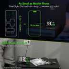 KOSUMOSU Desk Clock 6.7in Black Digital Alarm Clock - Image 3