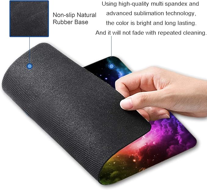 Mouse Pad, Gaming Mouse Pad, Galaxy Mouse Pad, Aurora Light Pattern Green and - Image 2