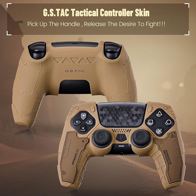 GeekShare G.S.TAC Tactical PS5 Controller Skin Set: Non-Slip Silicone Cover - Image 2