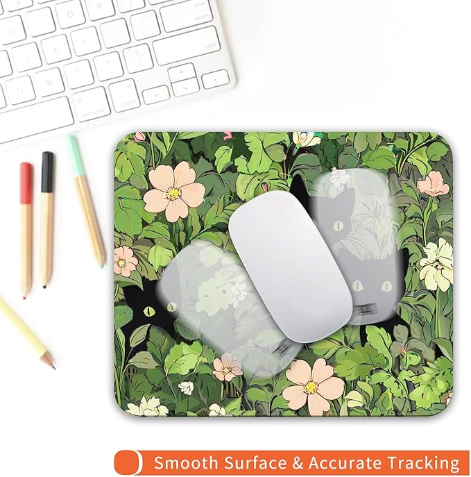 Square Mouse Pad Cute Cats, Personalized Premium-Textured Custom Mouse Mat - Image 4