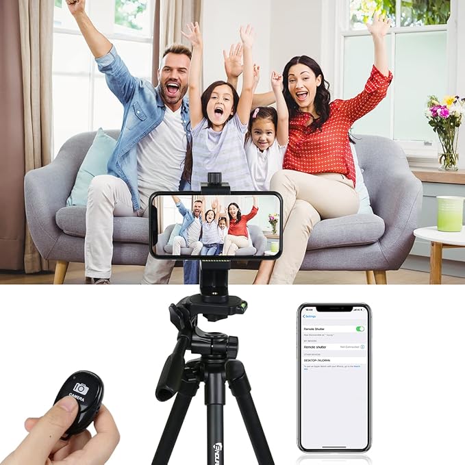 Endurax 60" Phone Tripod for Canon Camera Stand - Image 7