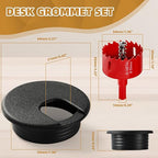 Desk Grommet 2 Inch 10 Pieces, Desk Hole Cover - Image 2