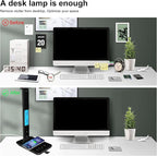 Desk Lamp with Wireless Charger，USB Charging Port, Dimmable Office Desk Light - Image 2