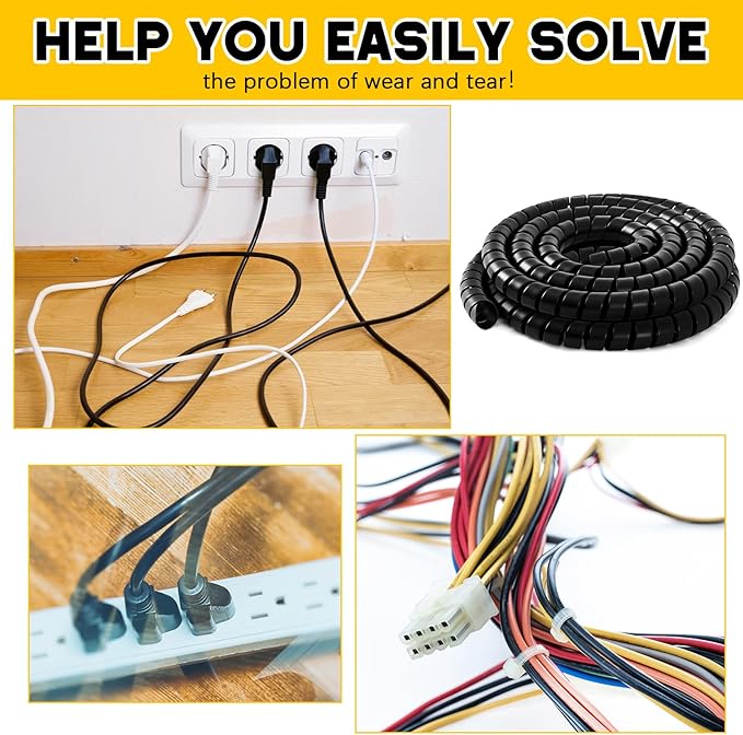 Spiral Wrap Cable Protector, Safe 2.0" Od x 20' Pre Cut Lengths Hydraulic Hose - Image 5